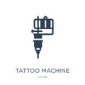 tattoo machine icon in trendy design style. tattoo machine icon isolated on white background. tattoo machine vector icon simple Royalty Free Stock Photo