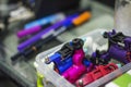 tattoo machine is on the table in a tattoo studio closeup