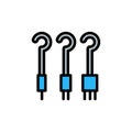 Tattoo needles icon. Simple color with outline vector elements of tattooing icons for ui and ux, website or mobile application