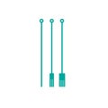 Tattoo needles line icon, vector illustration