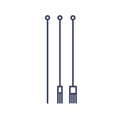 Tattoo needles line icons, vector illustration