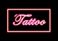 Tattoo neon sign shop Royalty Free Stock Photo