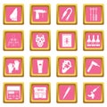 Tattoo parlor icons pink