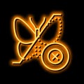 tattoo removal neon glow icon illustration