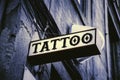 Tattoo hall sign Royalty Free Stock Photo