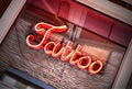 Tattoo sign, neon sign