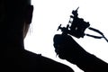 Tattoo silhouette Royalty Free Stock Photo