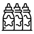 Tattoo star bottle icon, outline style