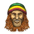 Rastafarian Dude Tattoo Color