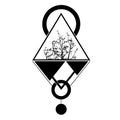 Tattoo triangle. geomatic illustration.