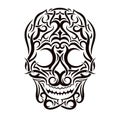 Tattoo tribal skull. Vector design element