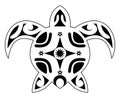 Tattoo of a turtle, tribal polynesian Royalty Free Stock Photo