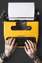 Tattoo Typewriter Machine Letter Journalism Concept