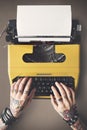 Tattoo Typewriter Machine Letter Journalism Concept