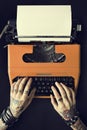 Tattoo Typewriter Machine Letter Journalism Concept