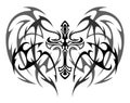Tattoo winged cross