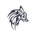 Tattoo wolf animal vector logo for unique modern business sign isolated illustrations