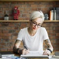 Tattoo Woman Creative Ideas Design Inspiration Concept Royalty Free Stock Photo