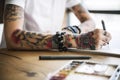 Tattoo Woman Creative Ideas Design Inspiration Concept Royalty Free Stock Photo