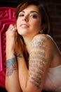 Tattooed Woman Royalty Free Stock Photo