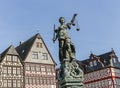 Tatue of Lady Justice in Frankfurt, Germany Royalty Free Stock Photo