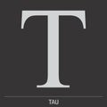 Tau greek letter icon