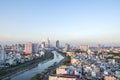 Tau Hu Canal from high view in Ho Chi Minh city, Vietnam