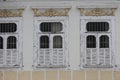 Taubate, SP, Brasil, Oct.2, 2022: Window detail of Our Lady of Rosario church, at Taubate