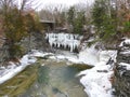 Taughannock Falls State Park gorge creek headwaters Royalty Free Stock Photo