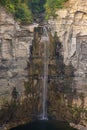 Taughannock Falls State Park New York, Tall Waterfall and Gorge in the Finger Lakes Royalty Free Stock Photo