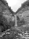 Taughannock Falls Black and White Royalty Free Stock Photo