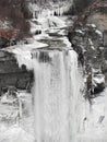 Taughannock Falls State Park during hard winter freeze Royalty Free Stock Photo