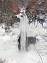 Taughannock Falls covered in winter snow Royalty Free Stock Photo