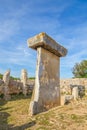 Taula megalithic monument in Torralba den Salord, Menorca, Spain Royalty Free Stock Photo