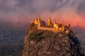 Taung Kalat Monastery on Mt. Popa, Myanmar at sunrise