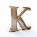 Taupe 3d Cartoon Letter K On White Background
