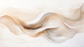 Taupe Wave: Futuristic Chromatic Smoke On White Canvas