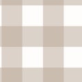 Taupe and white buffalo plaid seamless background