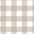 Taupe and white buffalo plaid