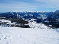 Tauplitz Alm in Styria on a beautiful winter day - ski slope Royalty Free Stock Photo