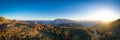 Grimming mountain peak and Tauplitzalm in the Austrian Alps during autumn