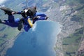Taupo skydiving New Zealand Royalty Free Stock Photo