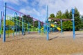 Tauranga Memorial Park Children`s Playground deserted as people are ordered to stay home during covid-19 lockdown