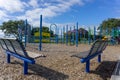 Tauranga Memorial Park Children`s Playground deserted as people are ordered to stay home during covid-19 lockdown