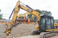 Heavy earth-moving machinery and specialist railway workers