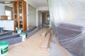 Home renovations in early stage of work Royalty Free Stock Photo