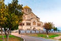 Tauric Chersonese - Vladimir Cathedral in Chersonesos Orthodox C Royalty Free Stock Photo