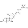 Taurocholic acid. Bile acid. Chemical molecular formula Taurocholic acid. Vector illustration on isolated background