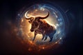 Taurus Astrological Sign Abstract Background Royalty Free Stock Photo