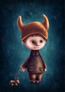 Taurus astrological sign boy Royalty Free Stock Photo